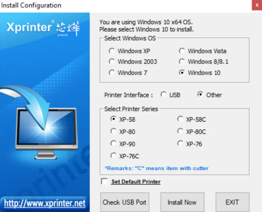 Установка чековой ленты